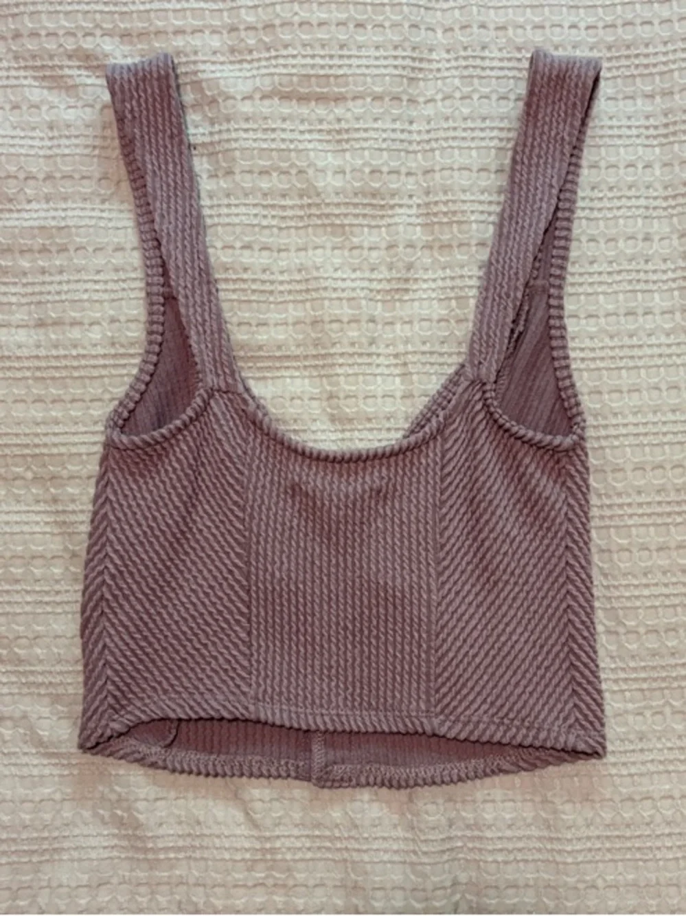 Urban Outfitters Ribbed Eye and Hook Corset Top XS in Light Purple - Picture 3 of 6